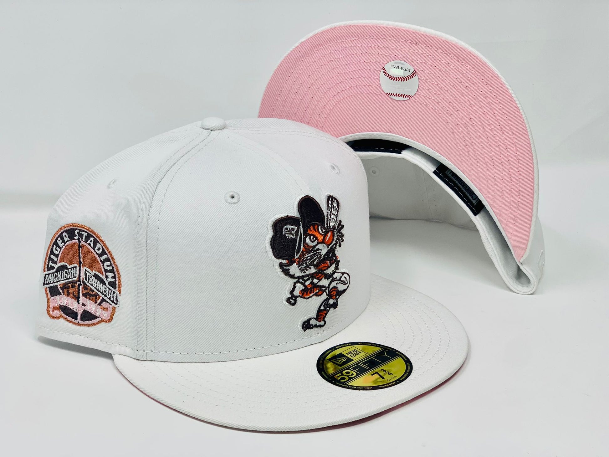 White Detroit Tigers Custom 59fifty New Era Fitted Hat