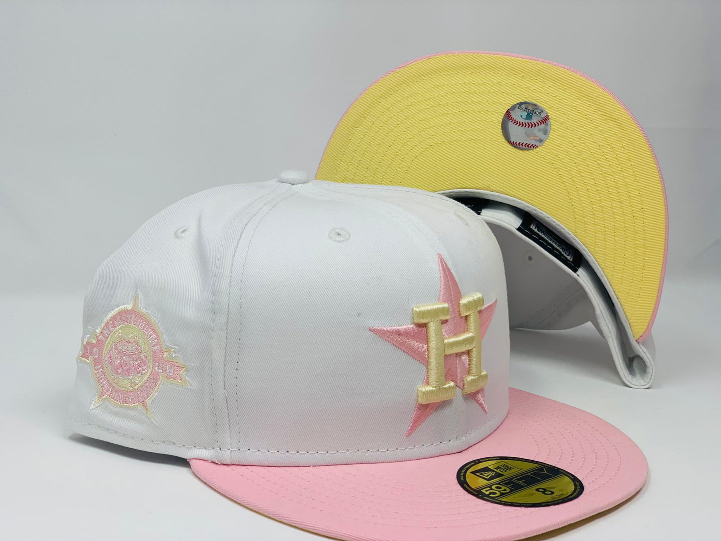 HOUSTON ASTROS " ANGEL SLICES"  BUTTER POPCORN BRIM NEW ERA FITTED HAT