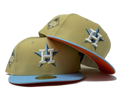 HOUSTON ASTROS 2011 WORLD SERIES "SUNRISE GRADIENT" ORANGE BRIM NEW ERA FITTED HAT