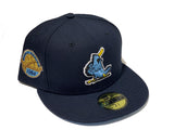ST. LOUIS CARDINALS 1964 WORLD SERIES NAVY ICY BRIM NEW ERA FITTED HAT