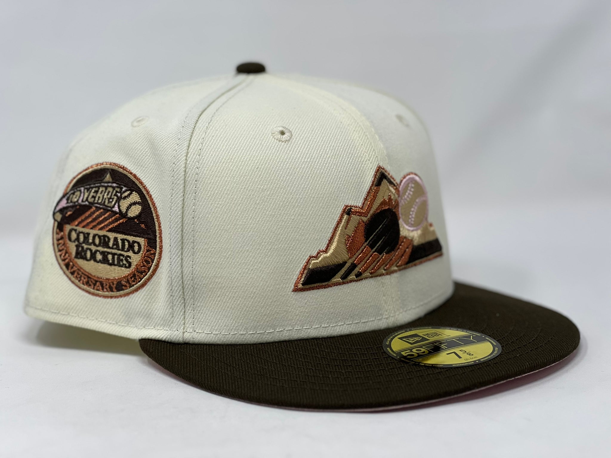 New Era Colorado Rockies 10th Anniversary Pinstripe Heroes Elite Edition  59Fifty Fitted Hat, EXCLUSIVE HATS, CAPS