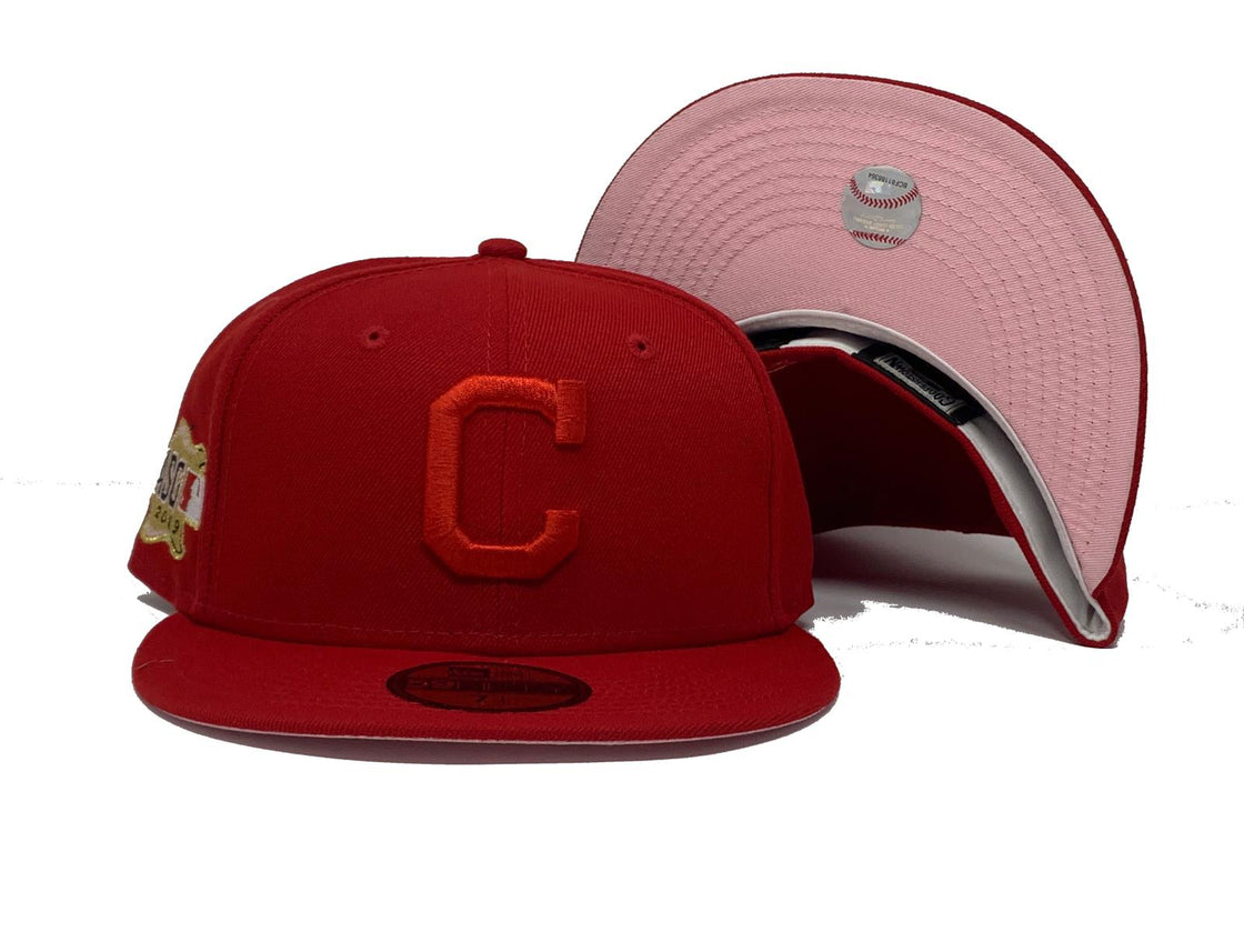 CLEVELAND  INDIANS 2019 ALL STAR GAME RED PINK BRIM NEW ERA FITTED HAT