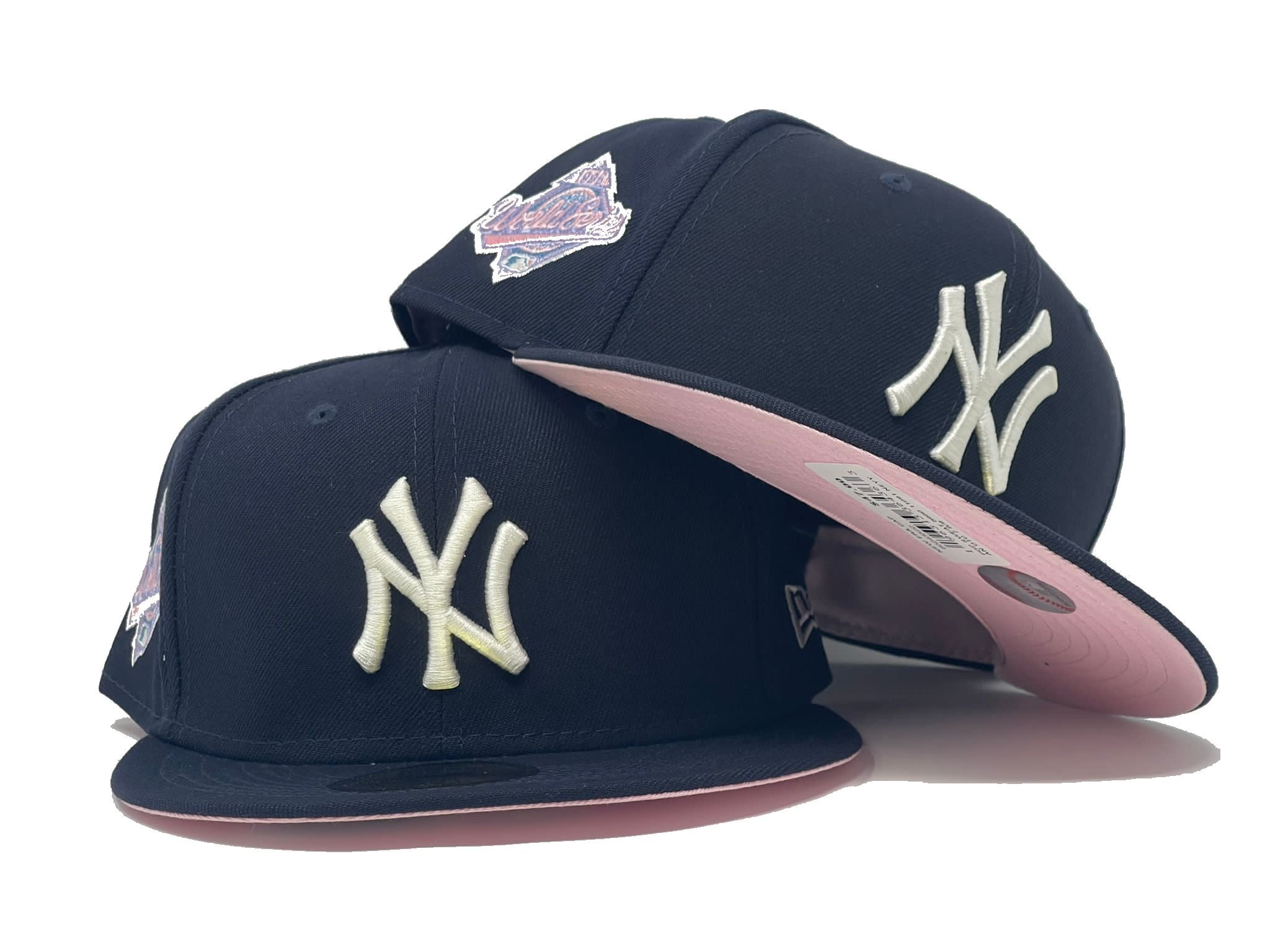 New Era New York Yankees Pop Sweat 59FIFTY Fitted Hat 5950 Pink Brim Under  1996