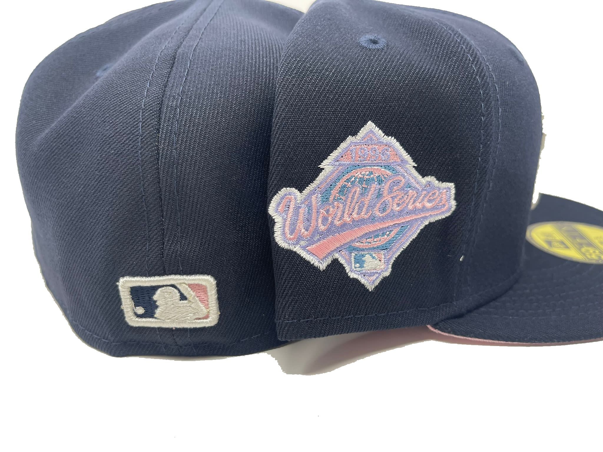 Navy Blue New York Yankees Pink Bottom 1996 World Series New Era 59FIFTY Pop Sweat Fitted 8