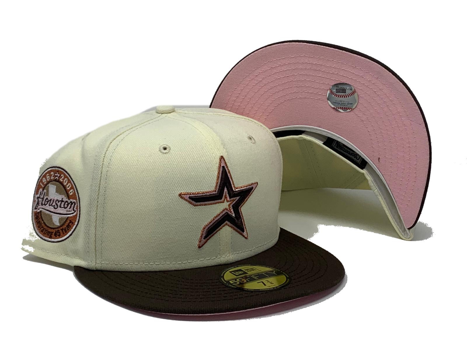 Blush Houston Astros 45th Anniversary Side Patch New Era Fitted 73/4