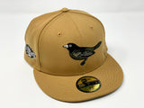 BALTIMORE ORIOLES 2011 ALL STAR GAME TAN OLIVE GREEN BRIM NEW ERA FITTED HAT