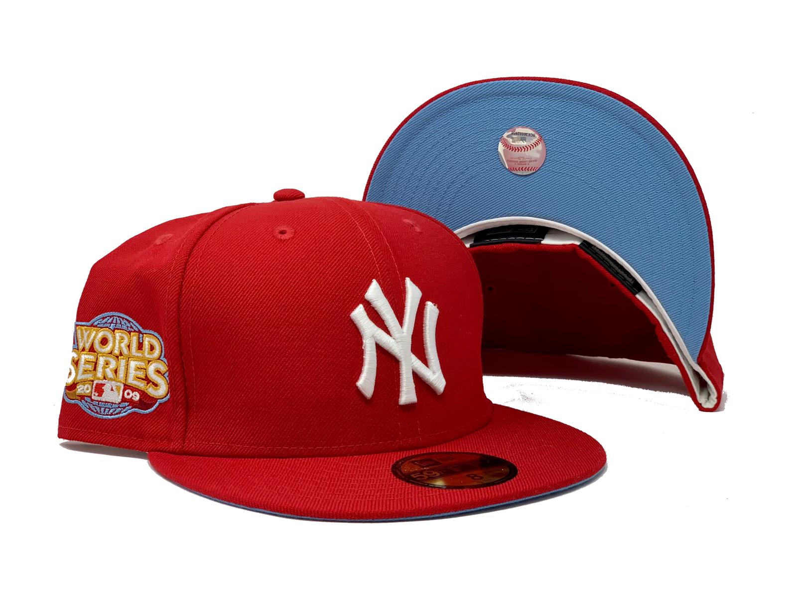 NEW YORK YANKEES 2009 WORLD SERIES RED ICY BRIM NEW ERA FITTED HAT – Sports  World 165