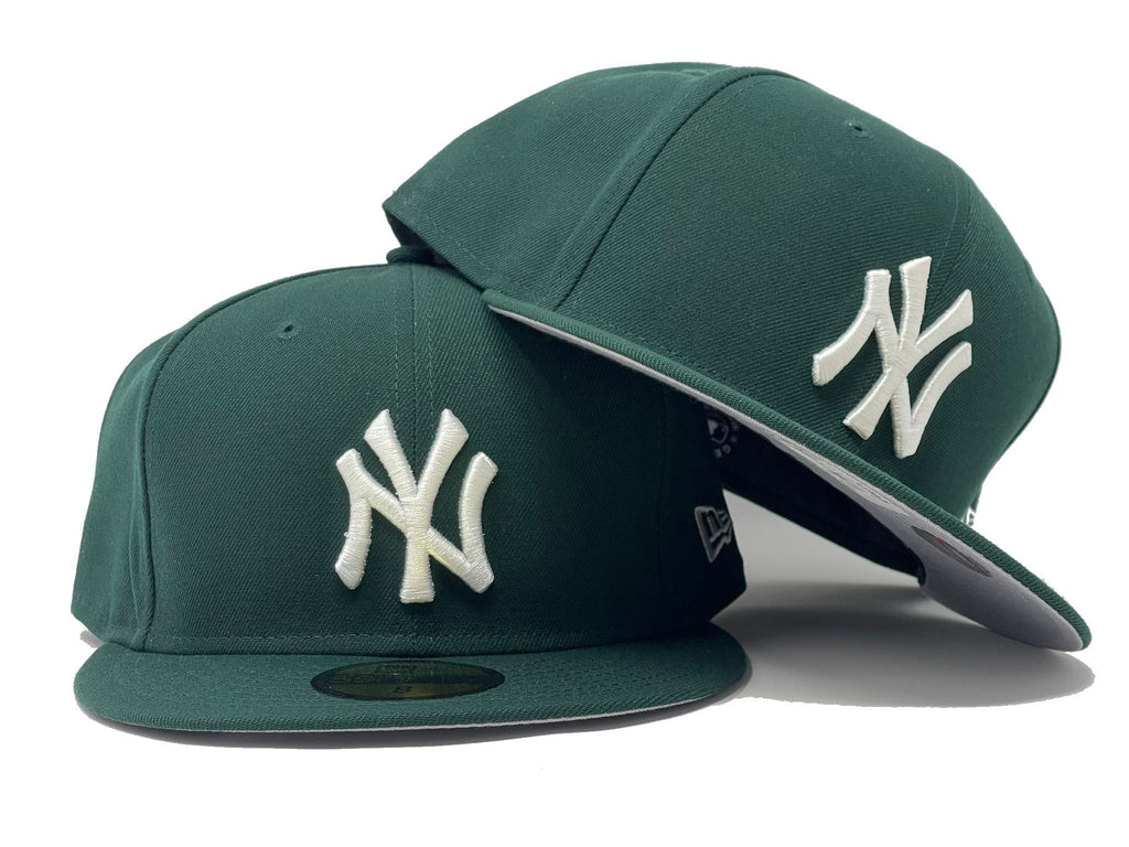 New York Yankees Dark Green Gray Brim New Era Fitted Hat