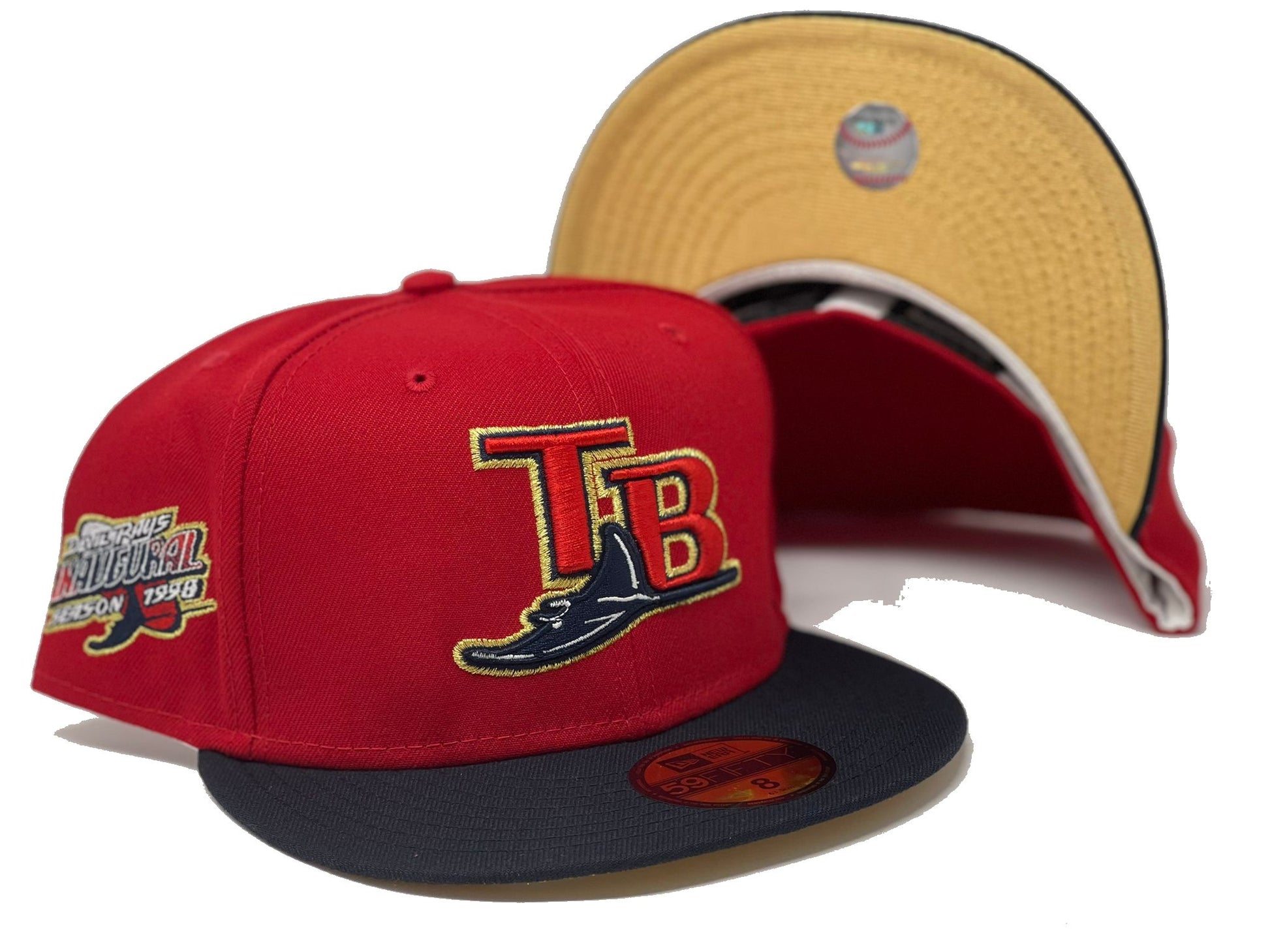 Red Tampa Bay Devil Rays 1998 Inaugural Season New Era Fitted Hat