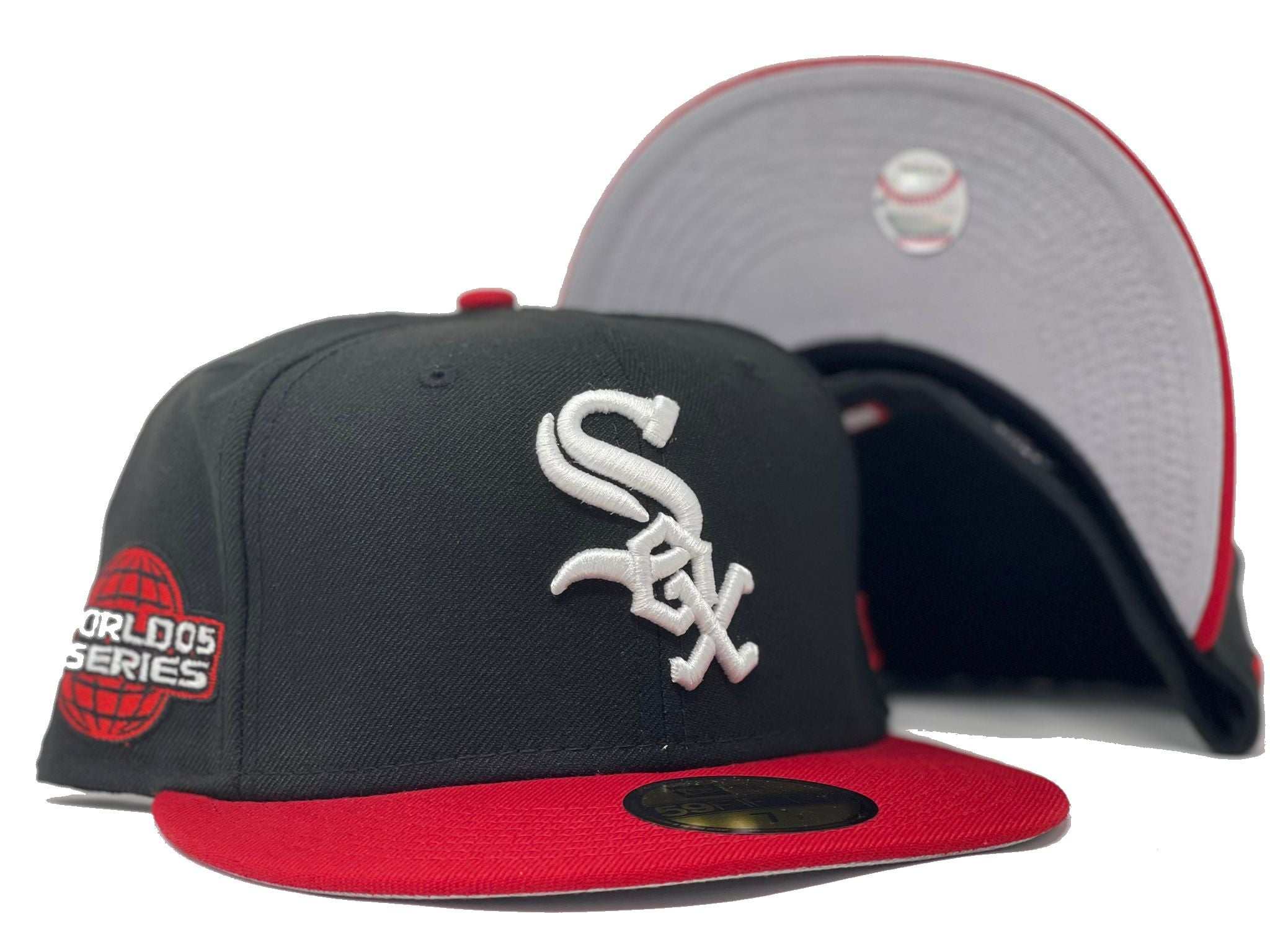 New Era Men's Black Chicago White Sox 2005 World Series Anniversary Spring  Training Botanical 59FIFTY Fitted Hat