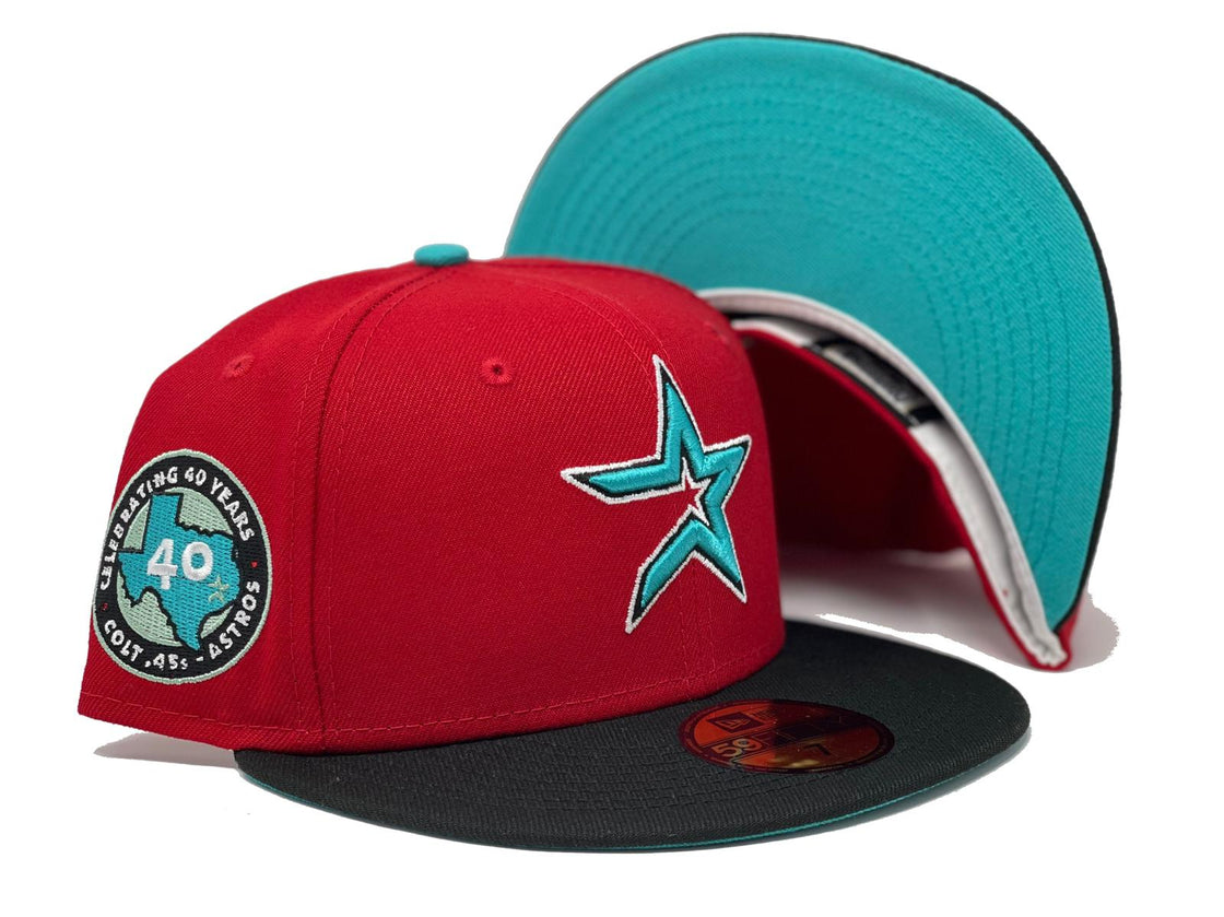 Red Houston Astros 40th Anniversary Custom New Era Fitted Hat