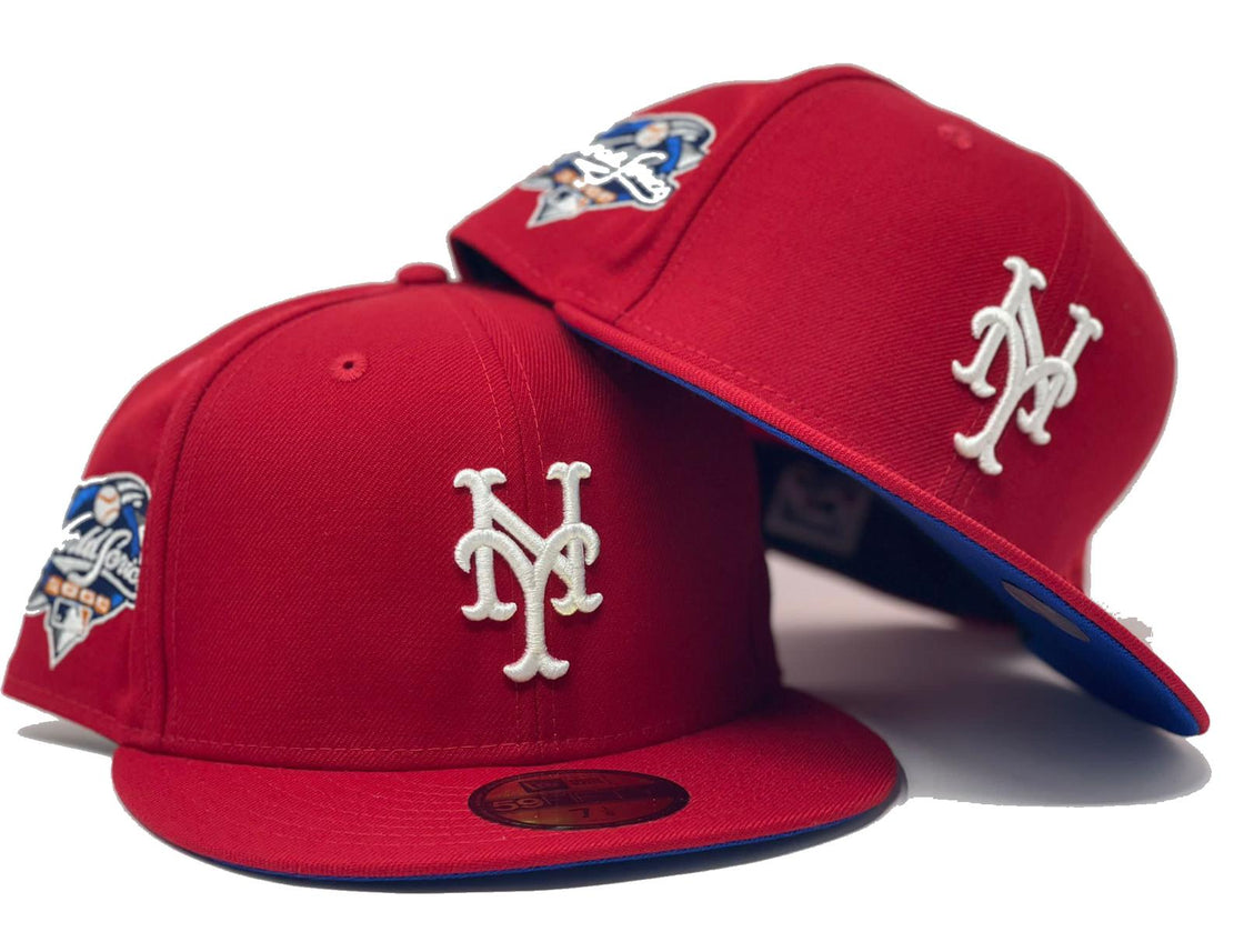 Red New York Mets 2000 World Series Custom New Era Fitted Hat