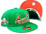 ST. LOUIS CARDINALS 2009 ALL STAR GAME KELLY GREEN ORANGE BRIM NEW ERA FITTED HAT