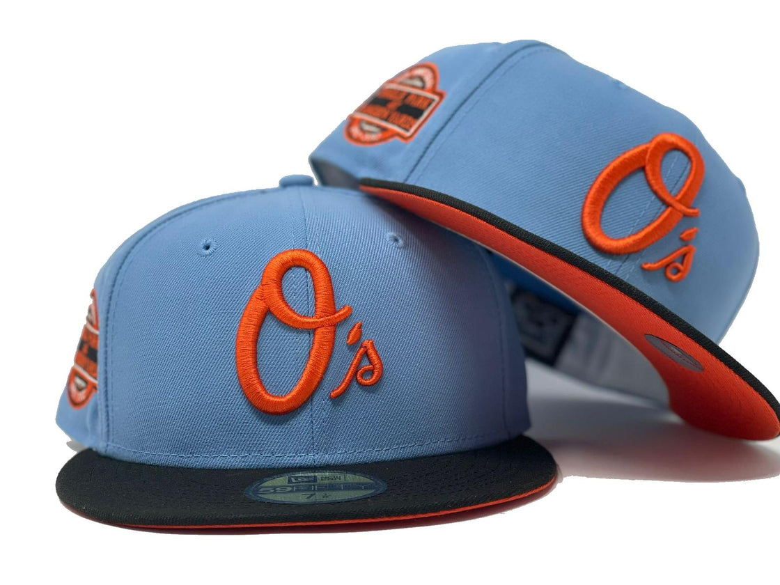 Sky Blue Baltimore Orioles Custom New Era 59Fifty Fitted Hat