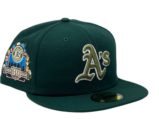 Oakland Athletics 40th Anniversary "Botanical Pack" 59Fifty New Era Fitted Hat