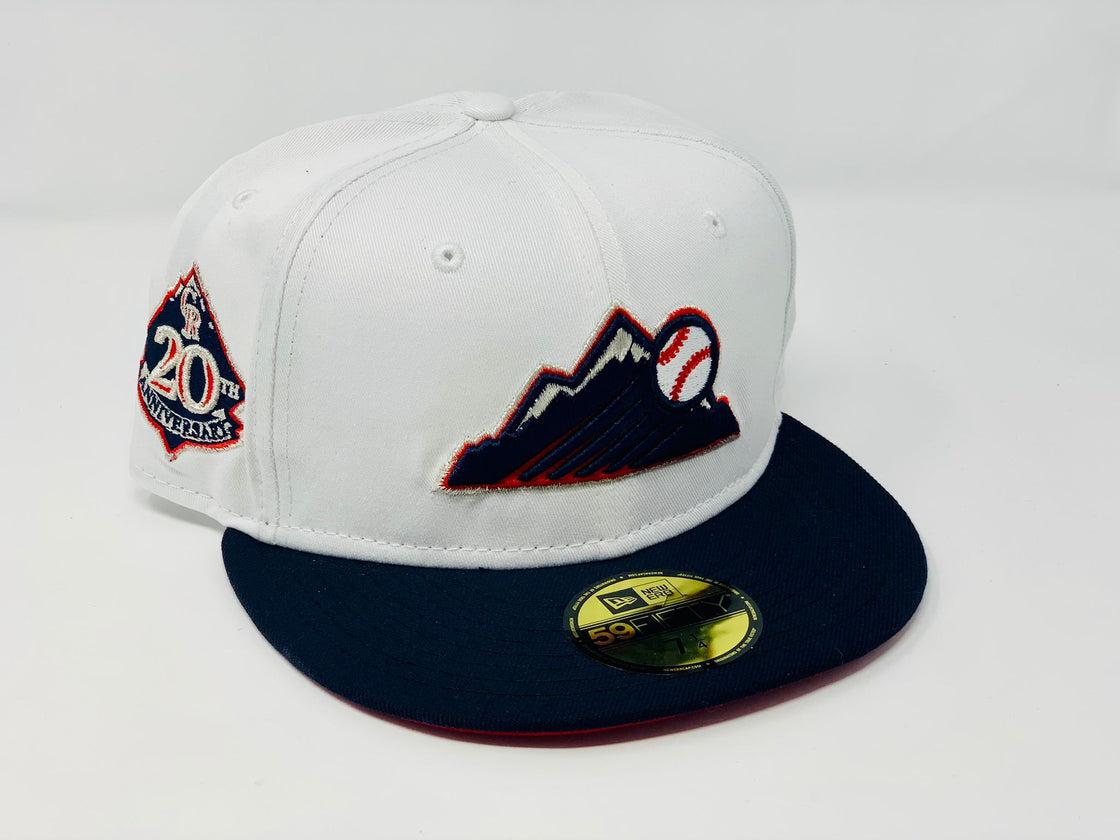White Colorado Rockies 20th Anniversary 59fifty New Era Fitted Hat
