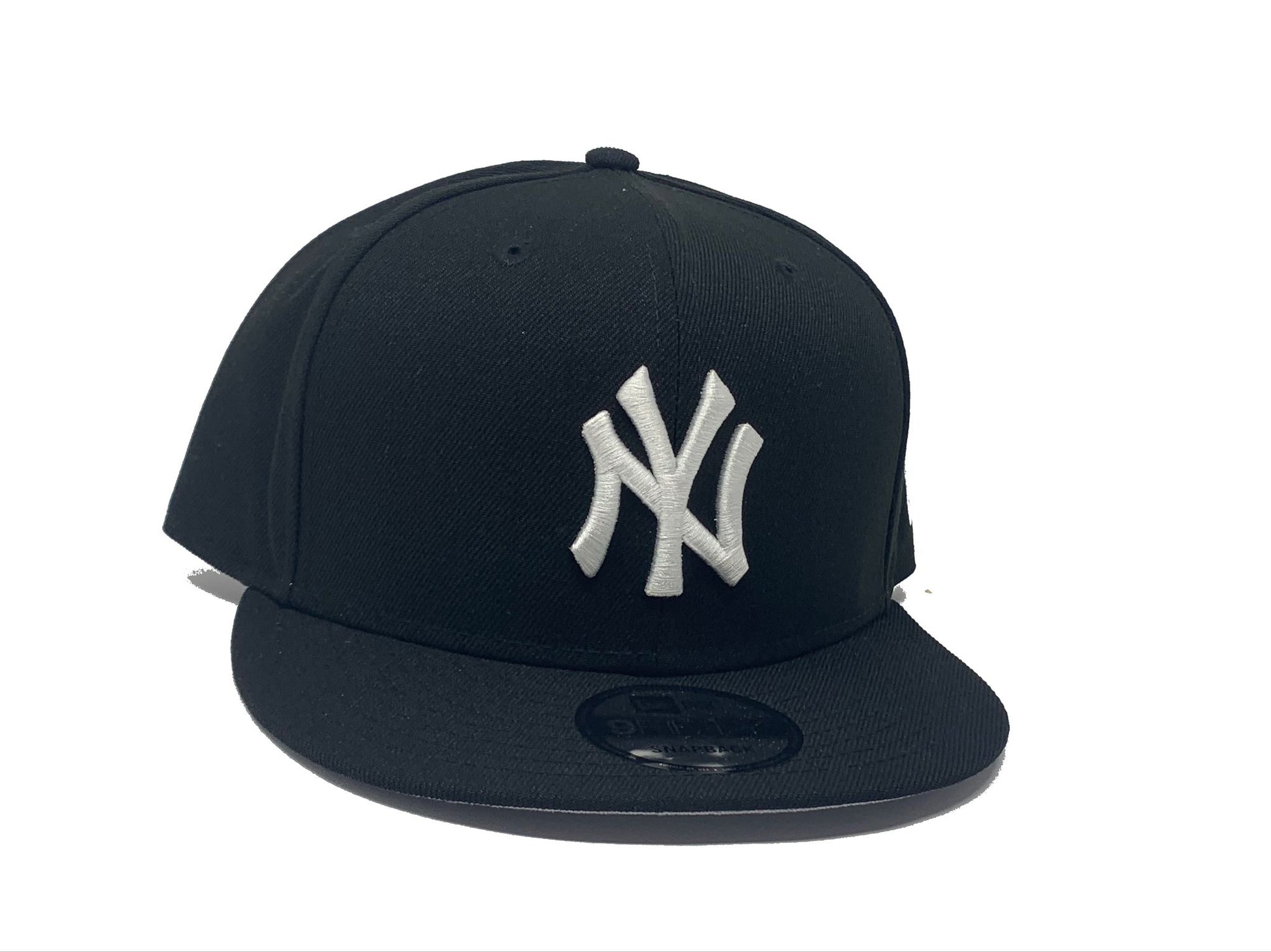 Black New York Yankees White Logo New Era 950 Snapback Hat