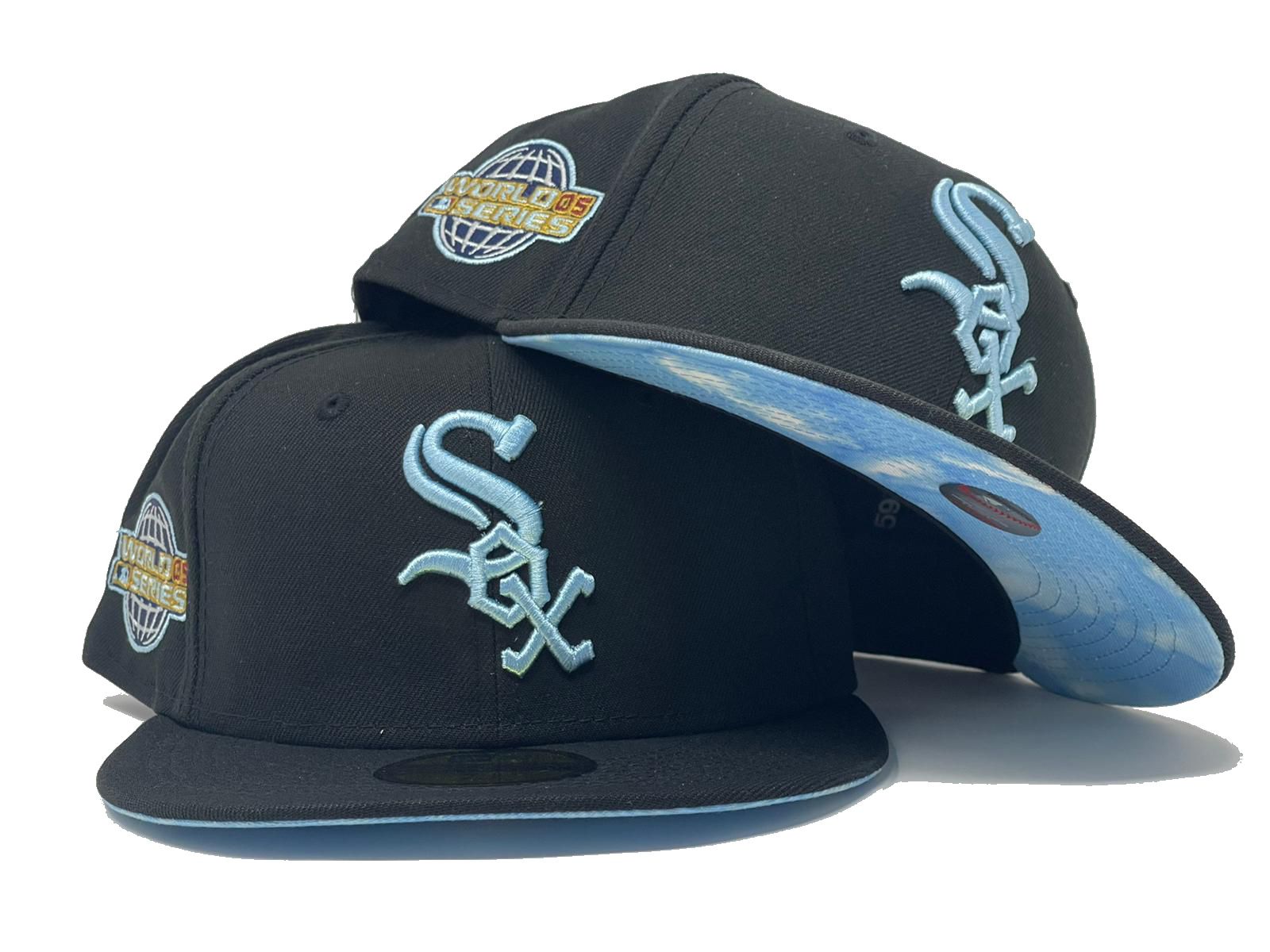 Chicago White Sox 2005 World Series 59Fifty Fitted Cap  White Sox Side  Patch Grey Bottom Fitted Hat 
