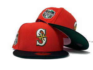 SEATTLE MARINERS 2023 ALL STAR GAME GLOW IN THE DARK "PUMPKIN COLLECTION" GREEN BRIM NEW ERA FITTED HAT