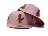 ST. LOUIS CARDINALS 1957 ALL STAR GAME LIGHT PINK RED BRIM NEW ERA FITTED HAT