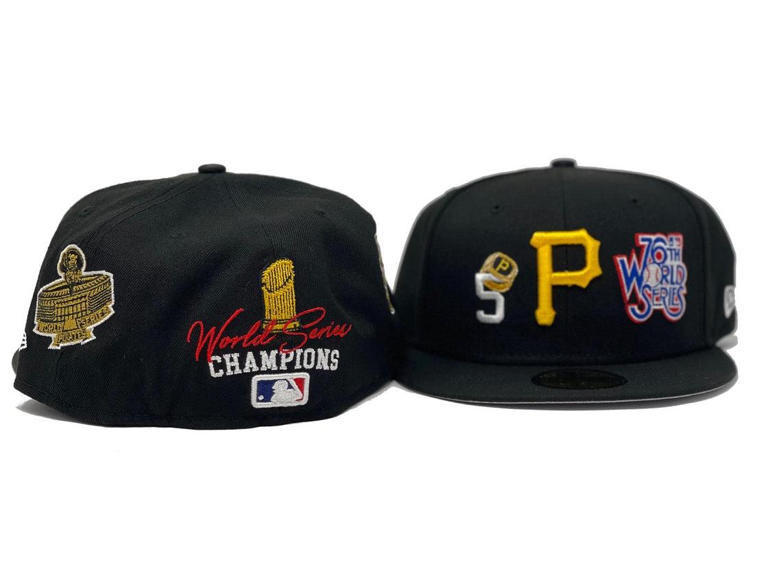 Black Pittsburgh Pirates 5X Championship 59fifty New Era Fitted Hat