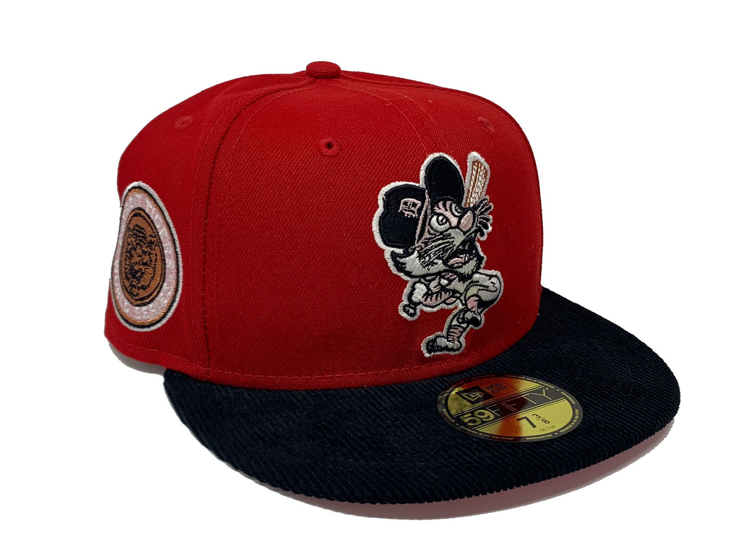DETROIT TIGERS 1968 WORLD SERIES  "CORDUROY VISOR"  PINK BRIM NEW ERA FITTED HAT