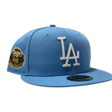 LOS ANGELES DODGERS WORLD SERIES SKY BLUE BUTTER YELLOW BRIM NEW ERA FITTED HAT