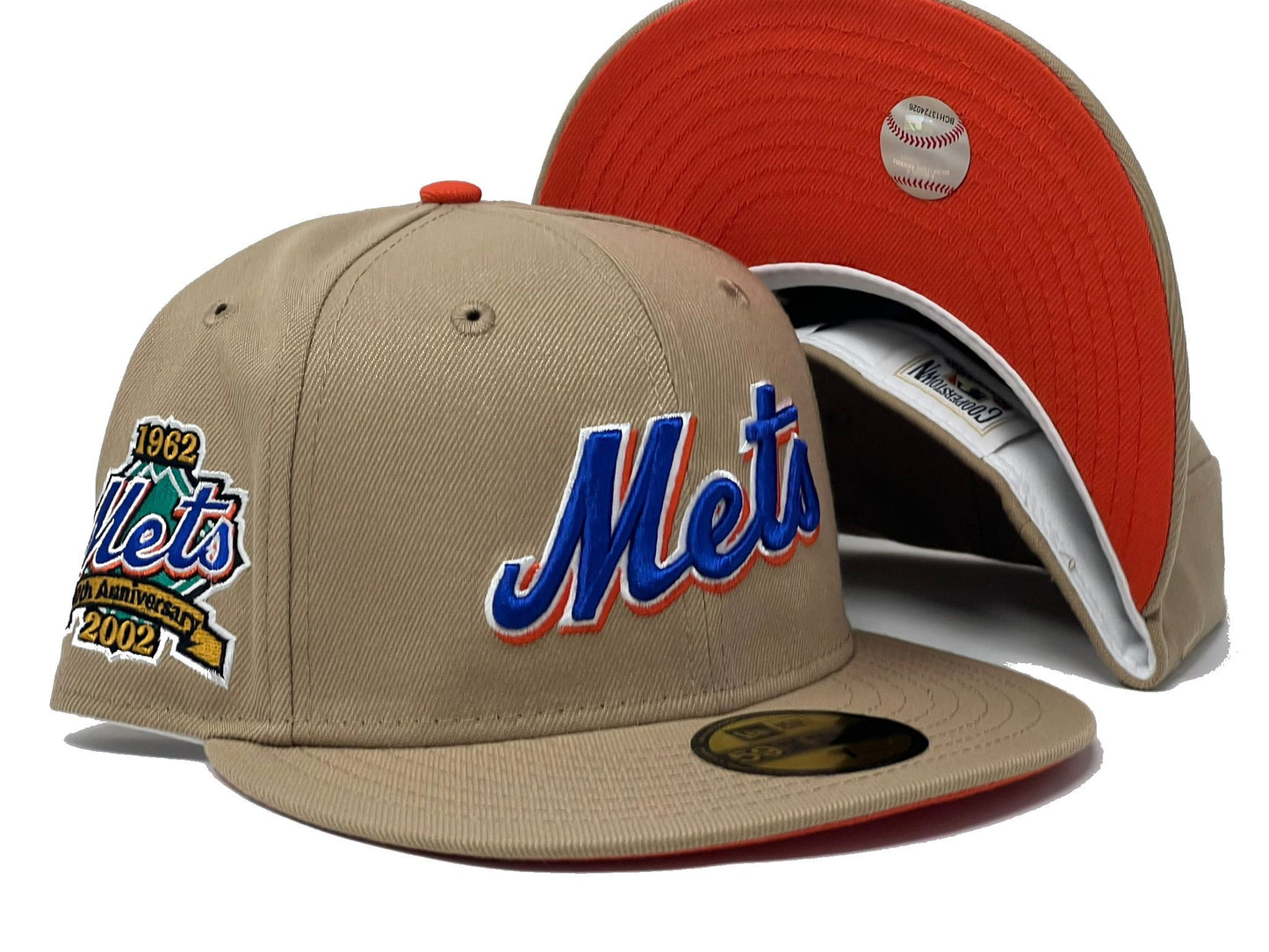 New York Mets 40th Anniversary Camel Orange Brim New Era Fitted Hat
