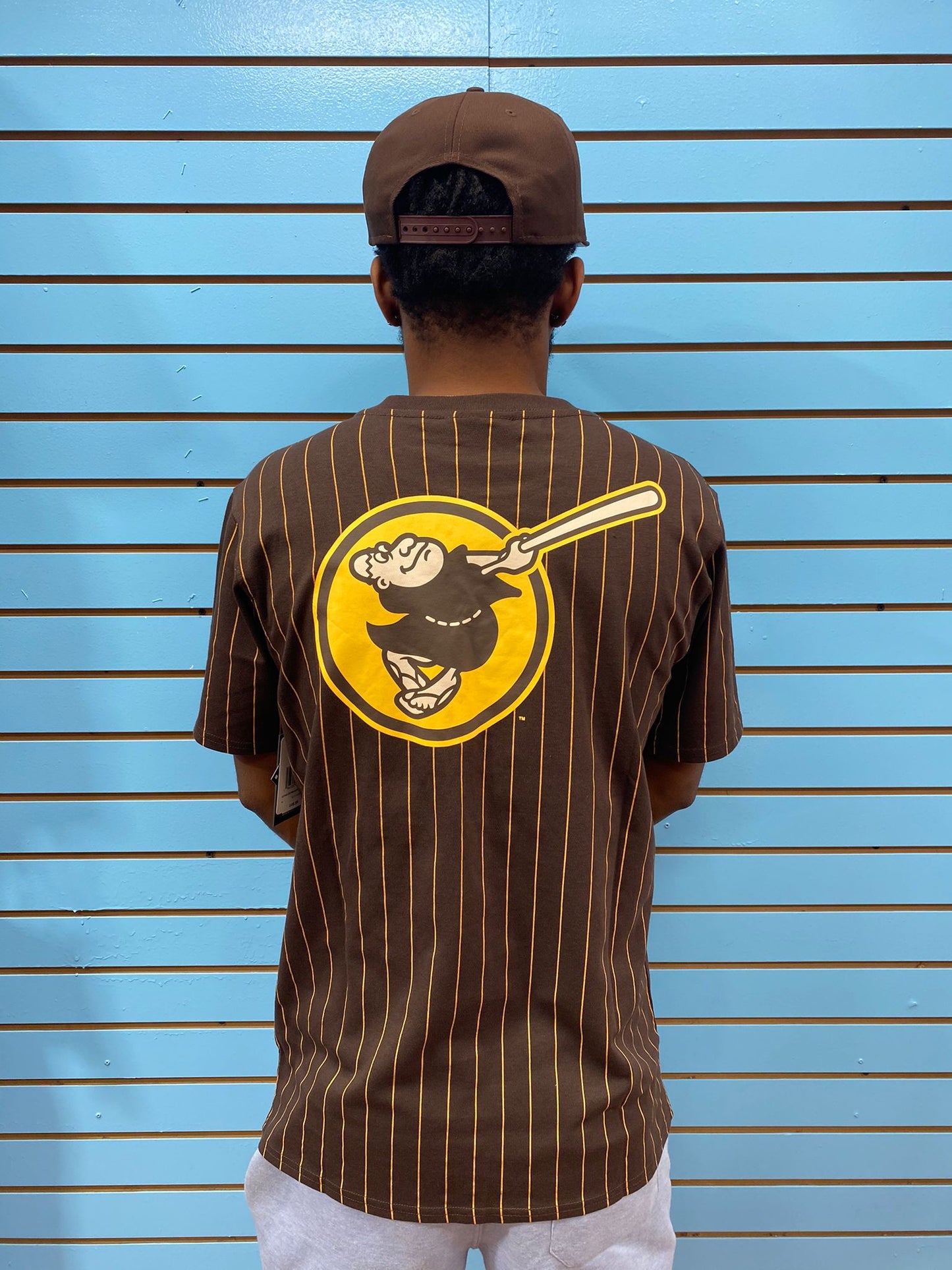 SAN DIEGO PADRES PIN STRIPE NEW ERA SHIRT