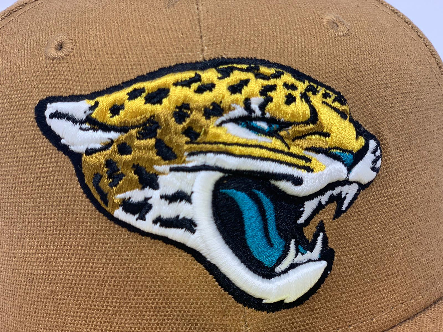 JACKSONVILLE JAGUARS 1998 PRO BOWL LIGHT BRONZE PINK BRIM NEW ERA FITTED HAT