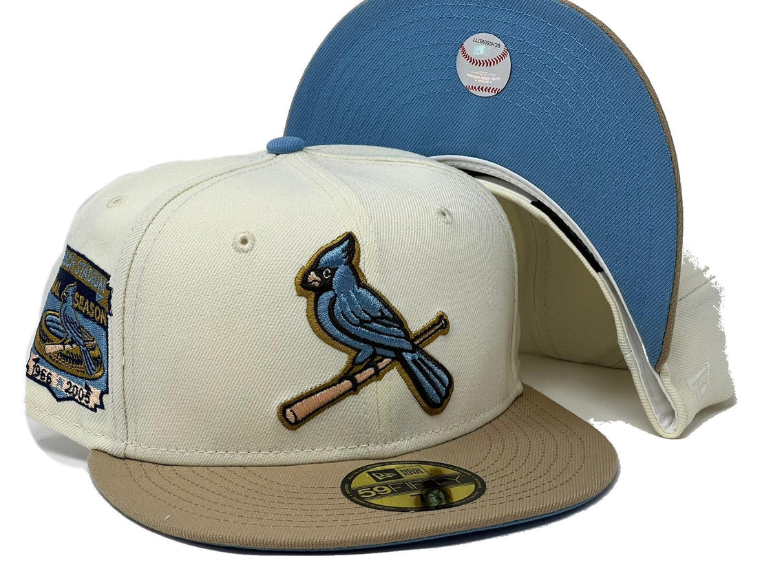 St. Louis Cardinals Busch Stadium Final Season Sky Blue Brim New Era Fitted Hat