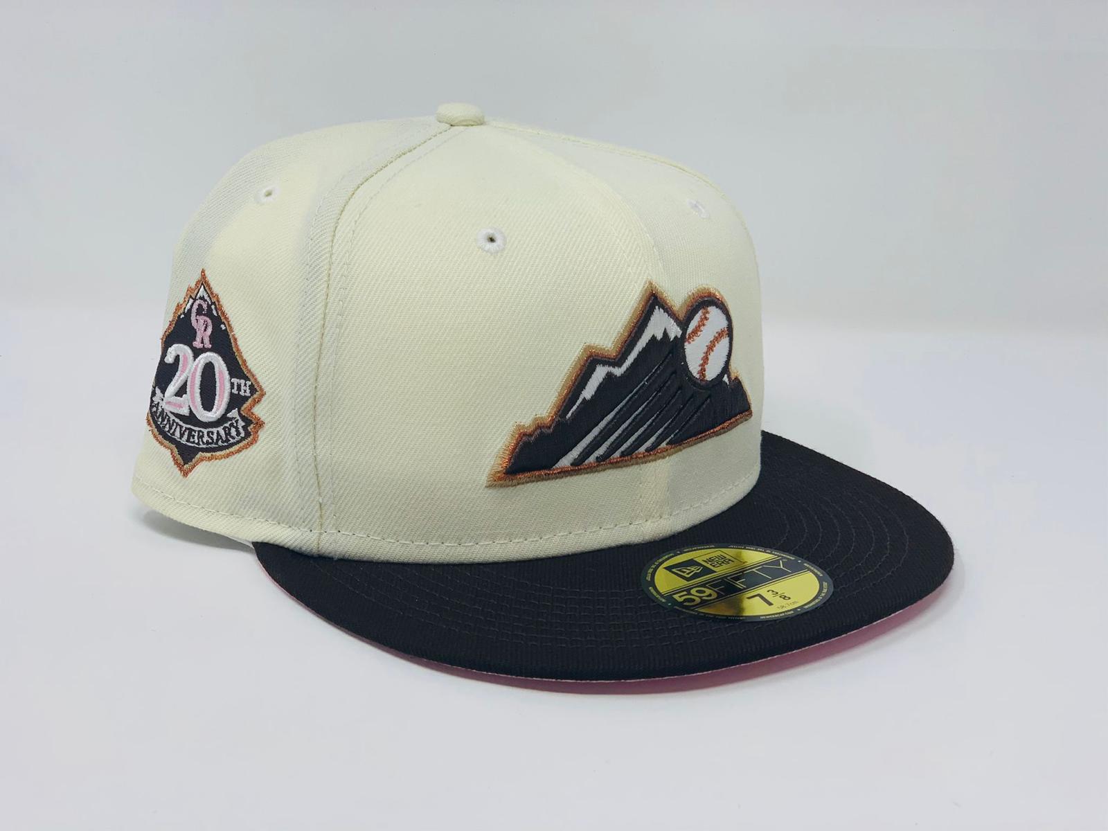 Colorado Rockies New Era Custom Corduroy Brim Cream 59FIFTY Fitted Hat, 7 / Cream