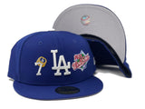Royal Blue Los Angeles Dodgers 7 Times Championship Fitted Hat