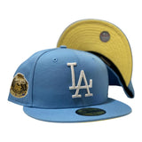 LOS ANGELES DODGERS WORLD SERIES SKY BLUE BUTTER YELLOW BRIM NEW ERA FITTED HAT