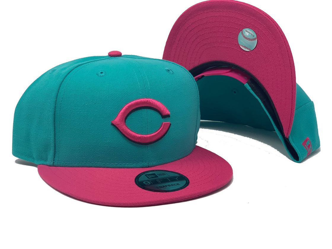 Teal Cincinnati Reds Custom New Era Snapback Hat