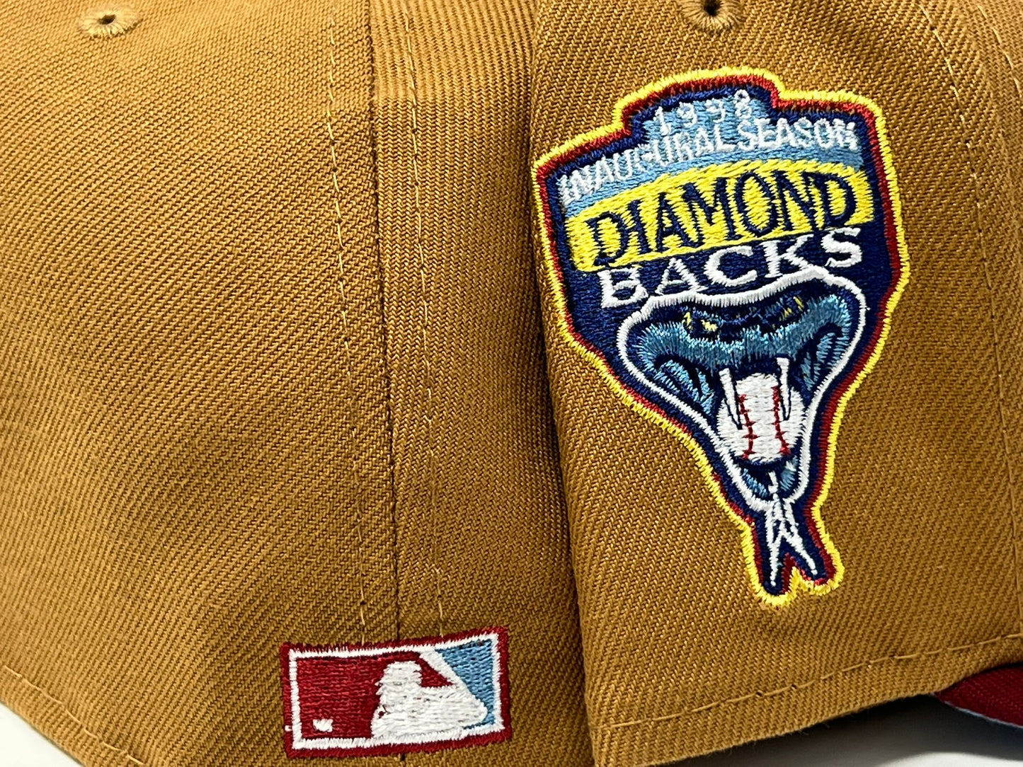 Arizona Diamondbacks 1998 Inaugural Season Sky Blue Brim New Era Fitted Hat