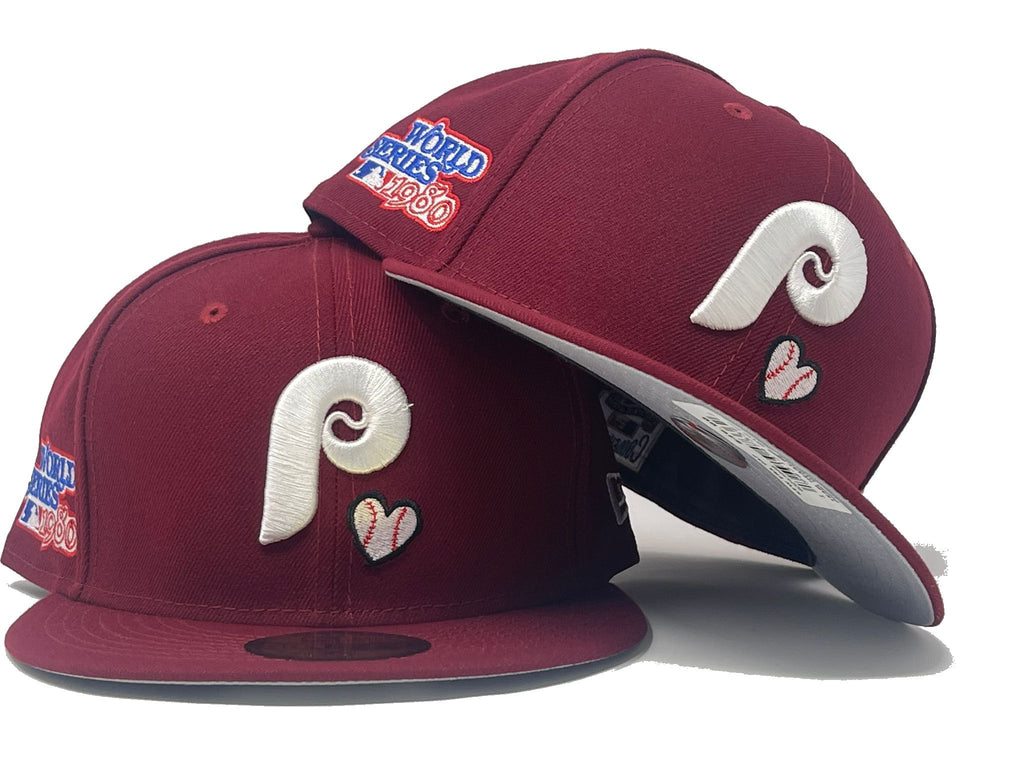 PHILADESLPHIA PHILLIES 1986 WORLD SERIES TEAM HEART 59fIFTY NEW ERA FITTED HAT