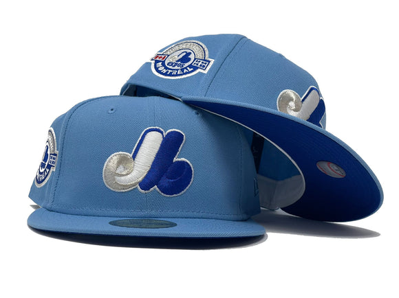 MONTREAL EXPOS SKY BLUE ROYAL BRIM NEW ERA FITTED HAT – Sports