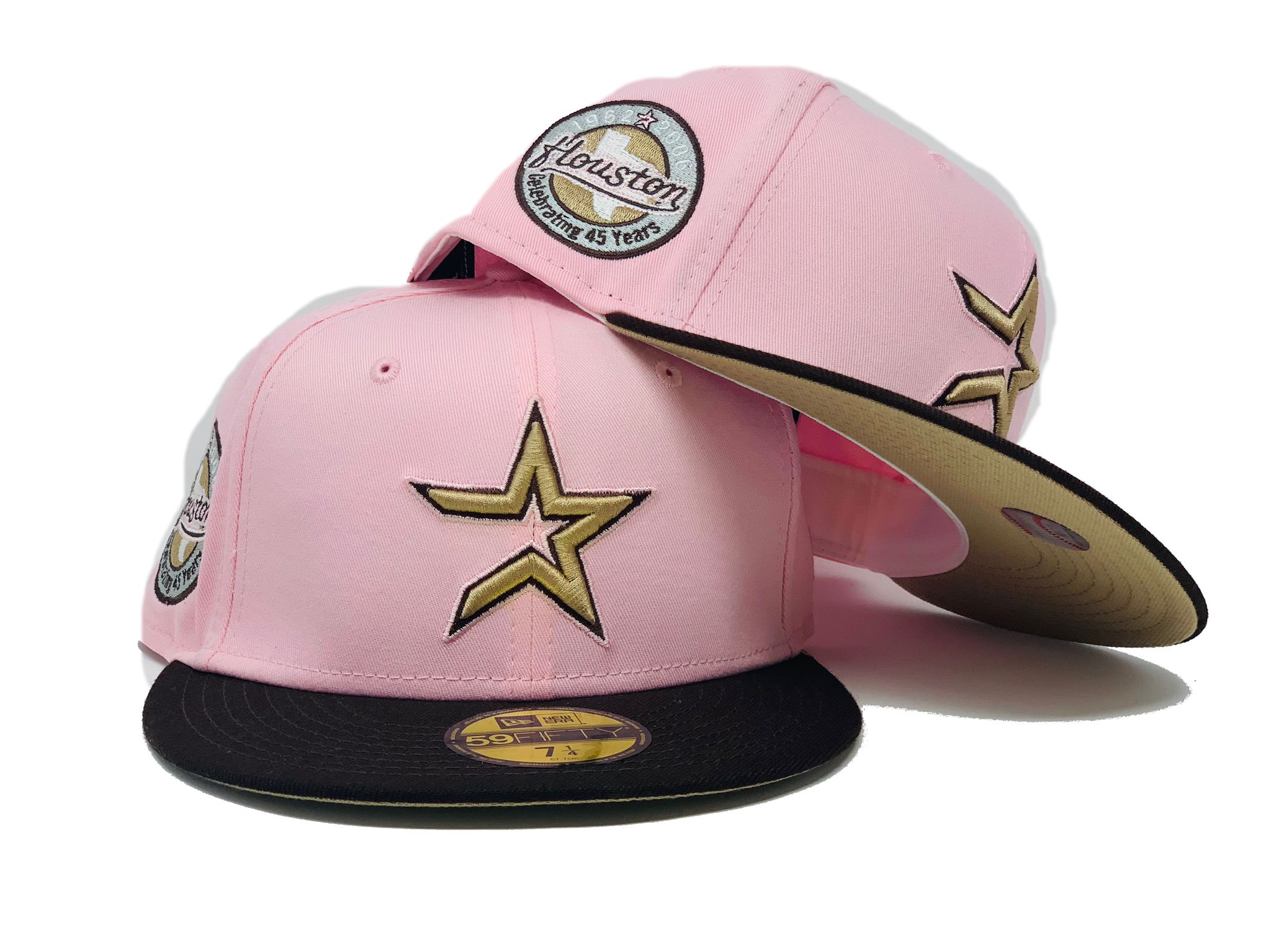 New Era Men's New Era Cream/Royal Houston Astros Chrome Anniversary 59FIFTY  Fitted Hat