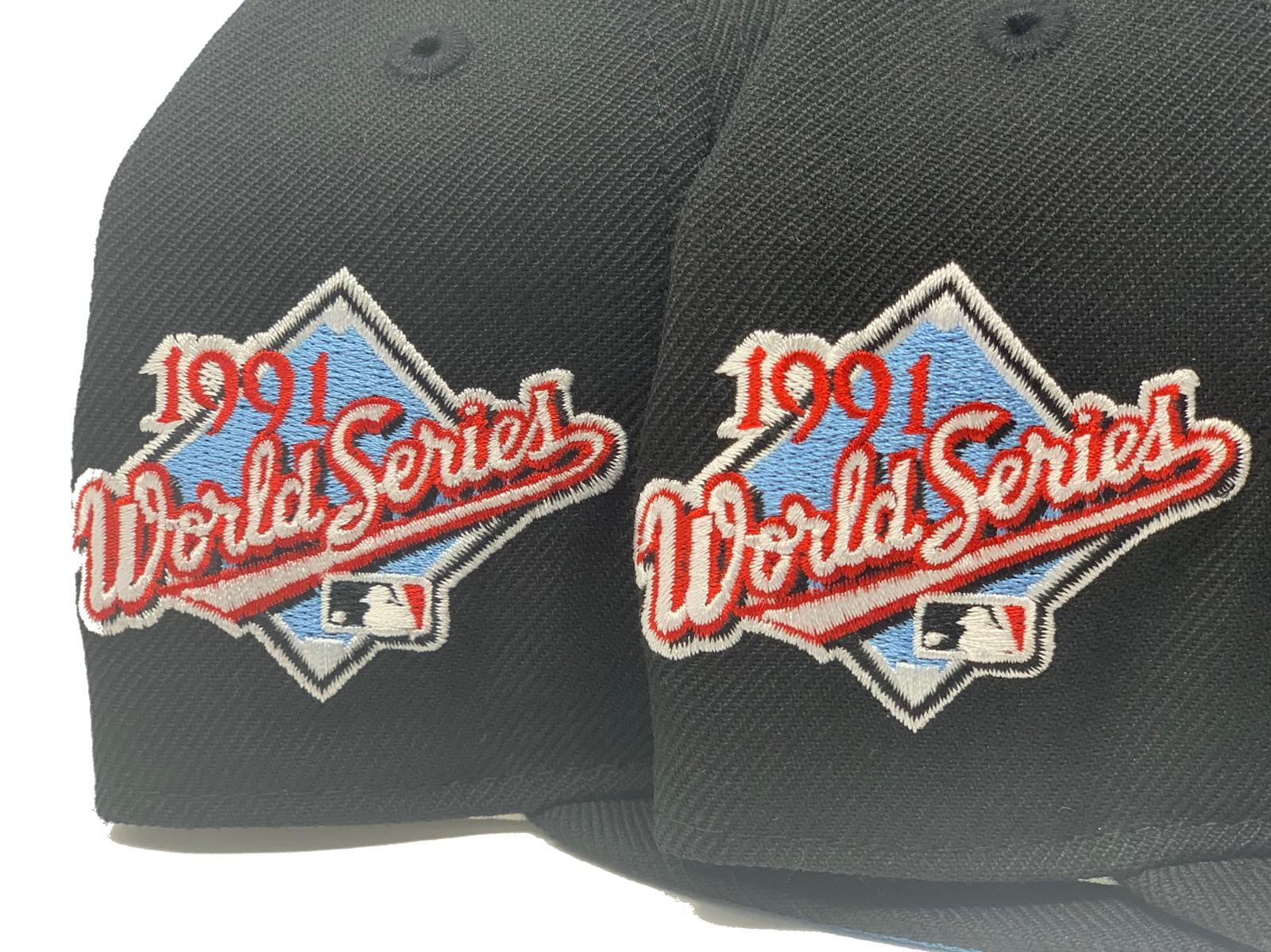 MINNESOTA TWINS 1991 WORLD SERIES NAVY RED BRIM NEW ERA FITTED HAT