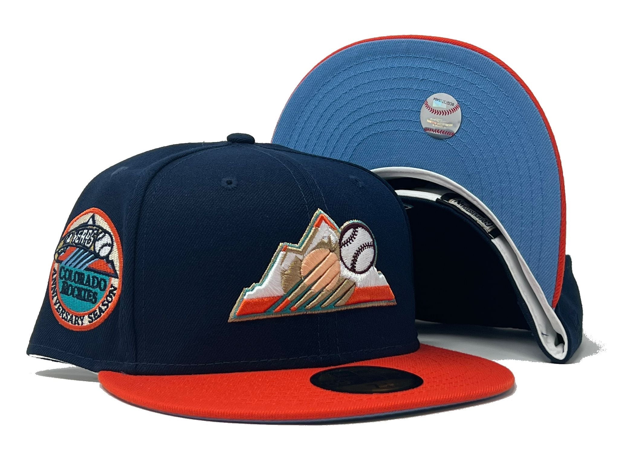 Miami Marlins New Era 59Fifty Black Orange The Ice Fitted Hat Cap