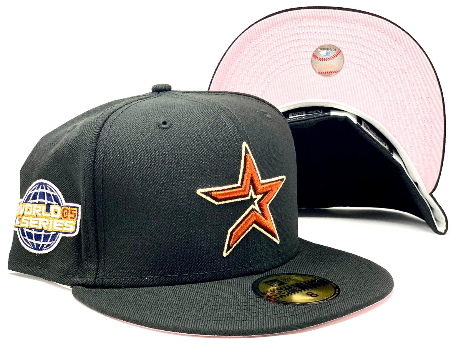 Houston Astros New Era 2005 World Series Side Patch Undervisor 59FIFTY  Fitted Hat - White/Gray