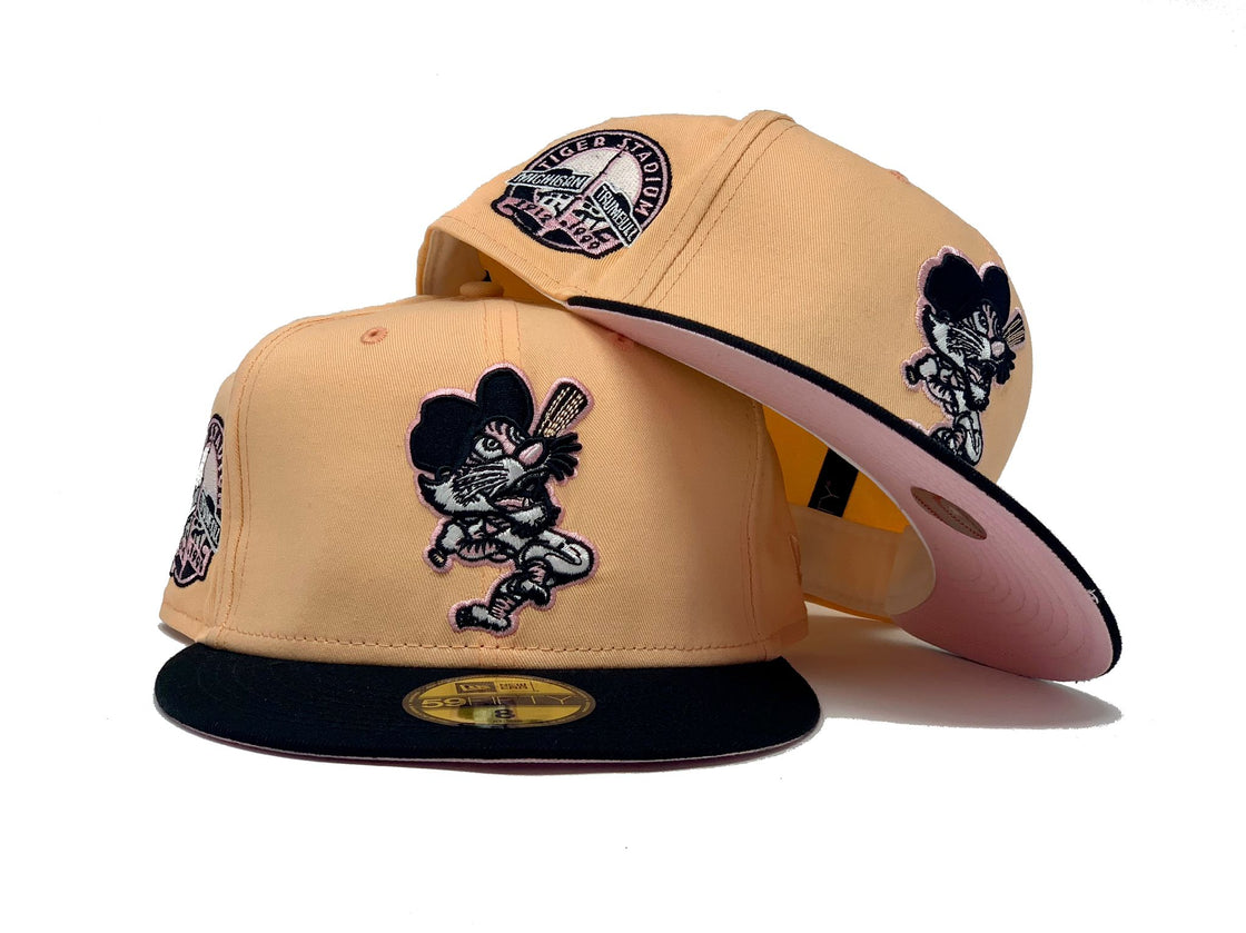 Peach Detroit Tigers Pink Botton Custom 59fifty New Era Fitted