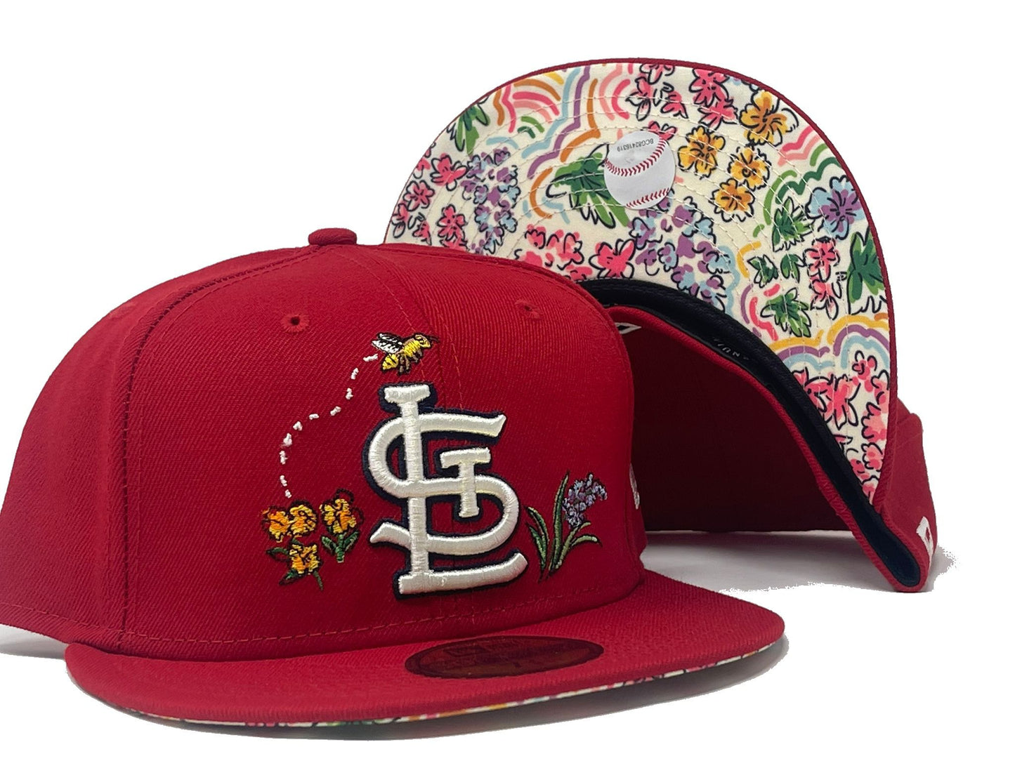 St. Louis Cardinals Floral Print Brim New Era Fitted Hat