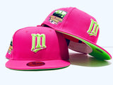 MINNESOTA TWINS 2014 ALL STAR  GAME FUSION PINK LIME GREEN BRIM NEW ERA FITTED HAT