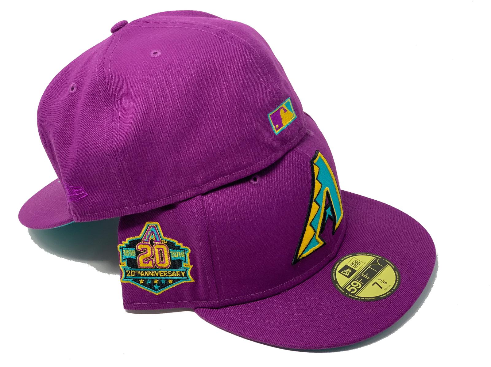 Vintage New Era Pro Model Arizona Diamondbacks Cream & Purple Snapback  **NOS**