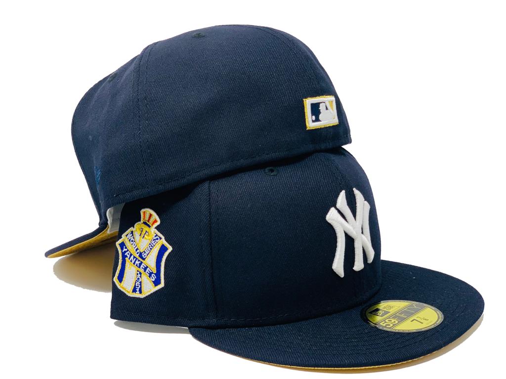 NEW YORK YANKEES 1951 WORLD SERIES NAVY METALLIC GOLD BRIM NEW ERA FITTED HAT
