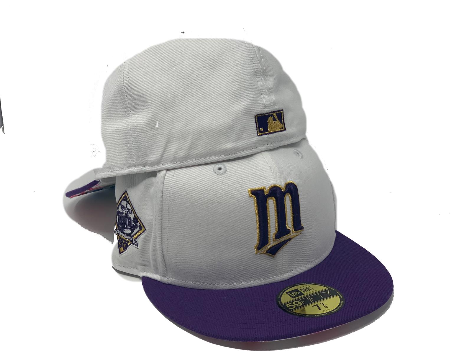 Minnesota Twins New Era Purple Custom Wrestle Pack Side Patch 59FIFTY Fitted Hat, 7 3/4 / Purple