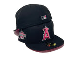 LOS ANGELES ANGELS 2010 ALL STAR GAME BLACK FUSION PINK BRIM NEW ERA FITTED HAT