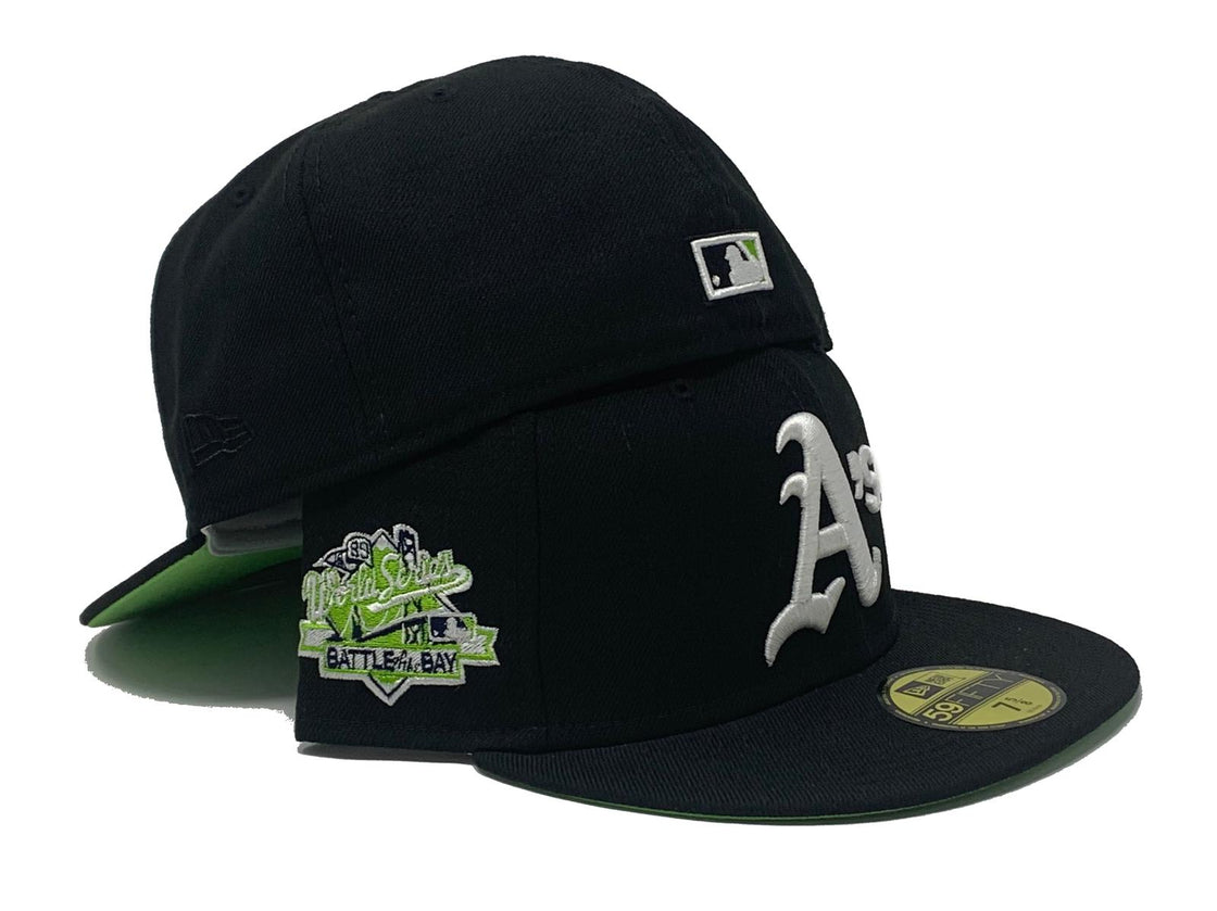 OAKLAND ATHLETICS 1989 BATTLE OF THE BAY BLACK NEON GREEN 